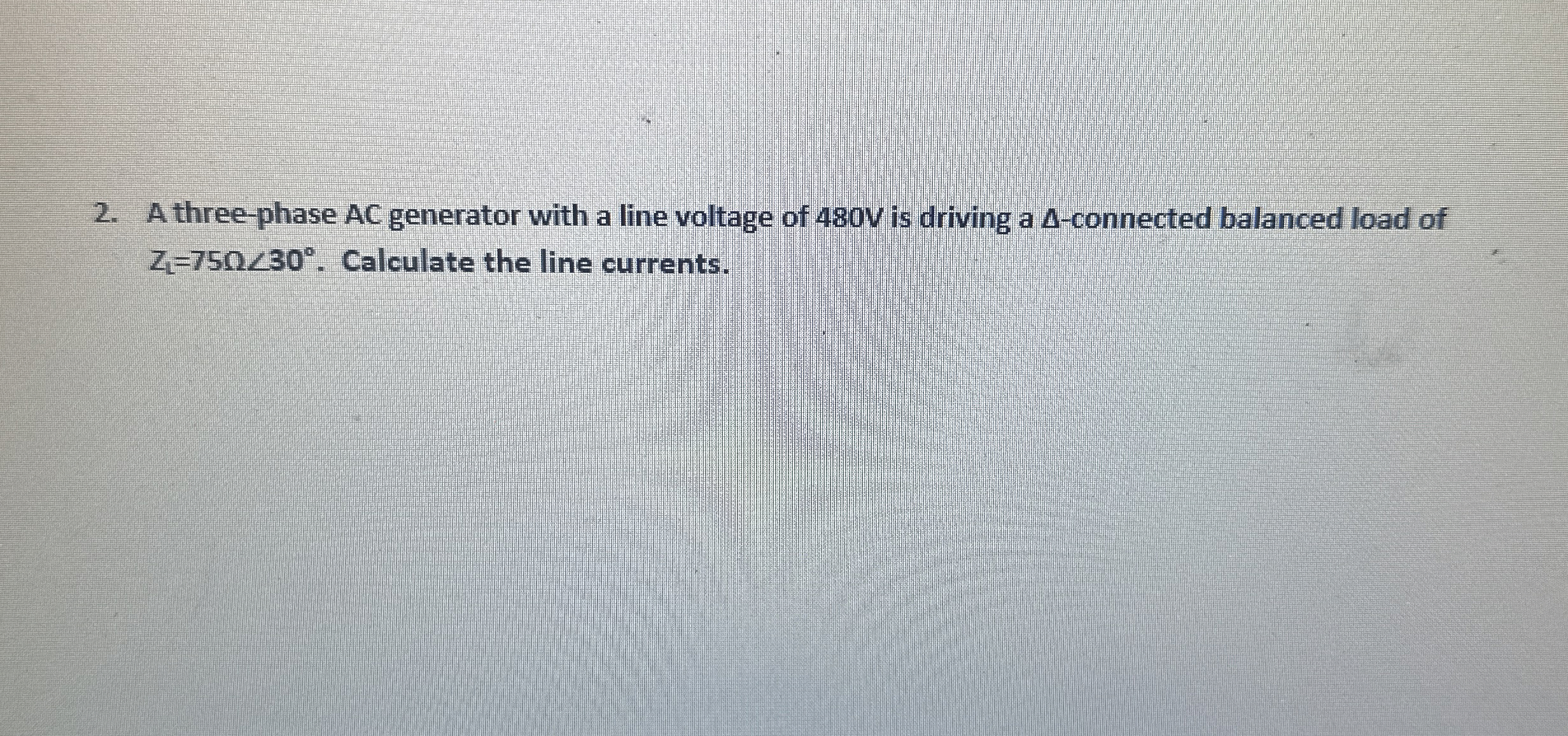 A three - phase A C generator with a line voltage