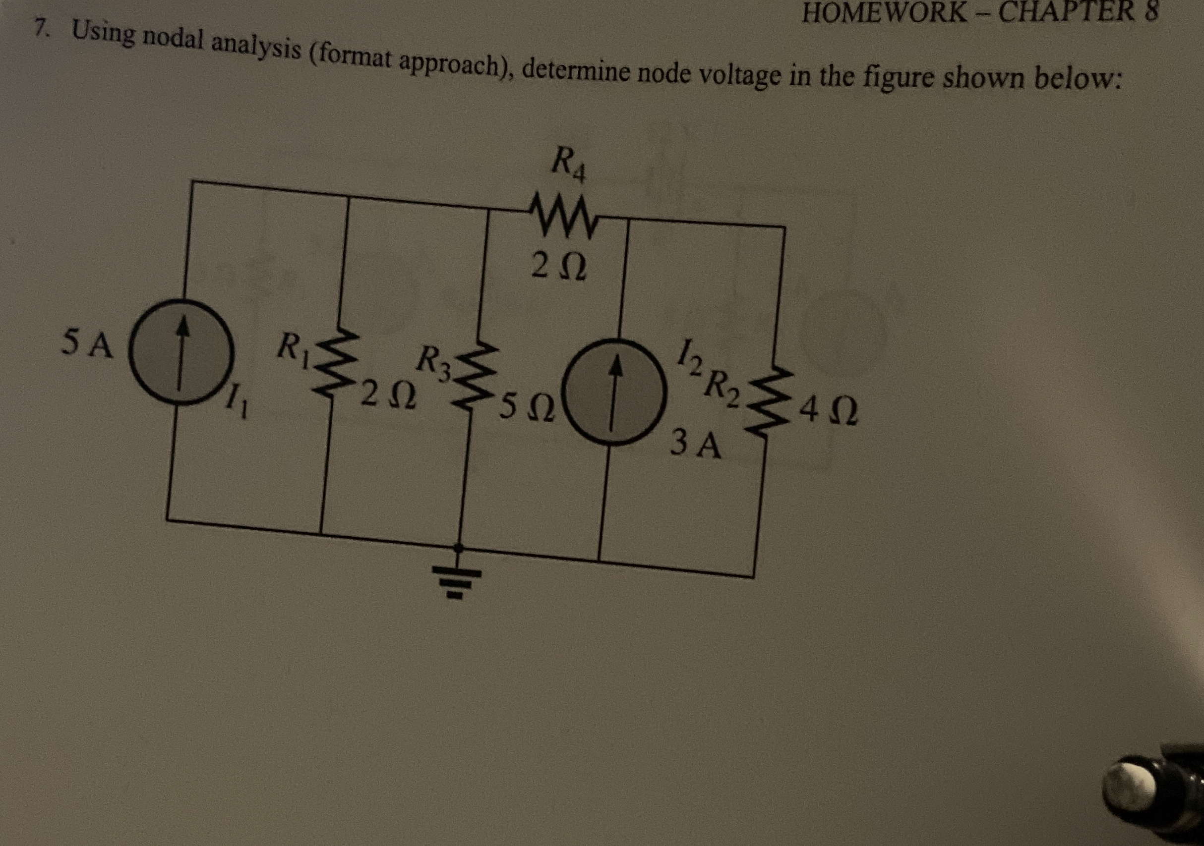HOMEWORK - CHAPTER 8 7 . Using nodal analysis (