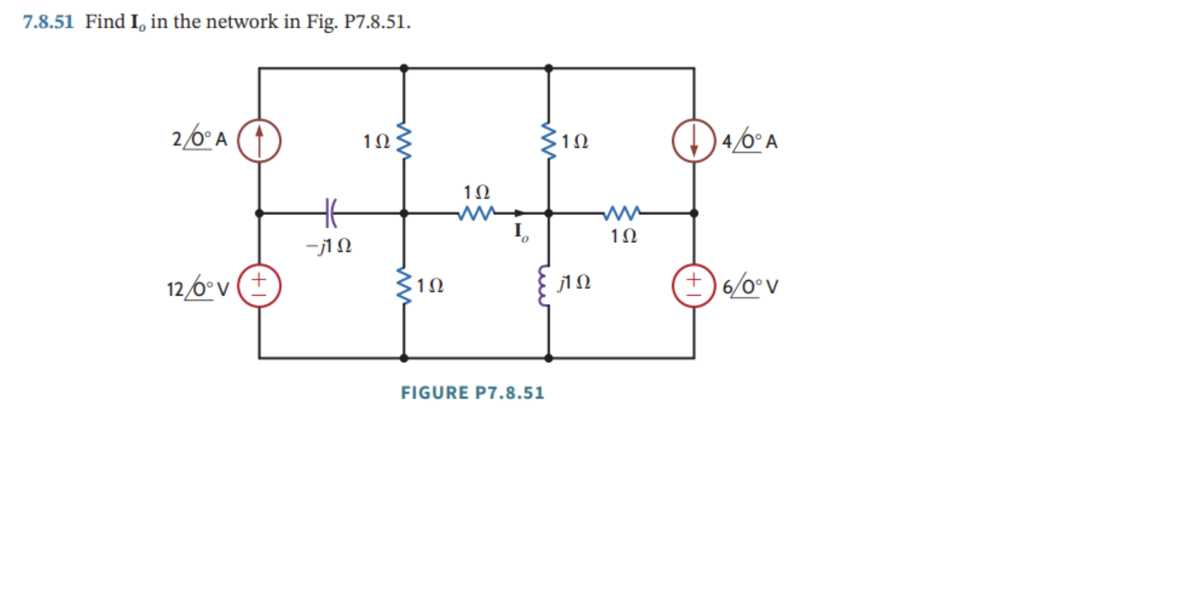 7 . 8 . 5 1 Find I _ ( o ) in the network in Fig.