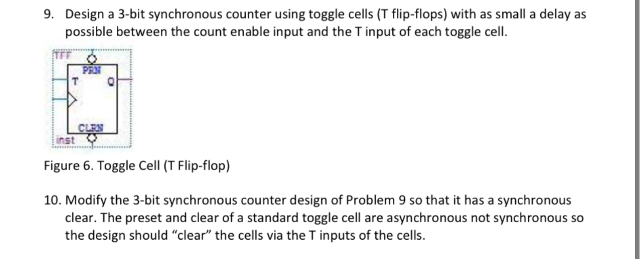 Design a 3 - bit synchronous counter using toggle