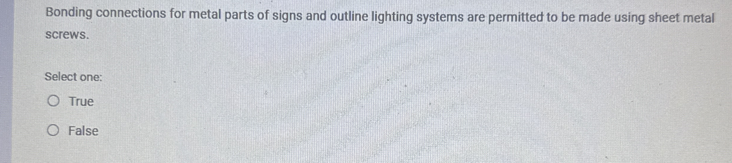 Bonding connections for metal parts of signs and