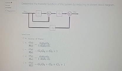 Duman 4 Hatrm. Determine the transfer function of