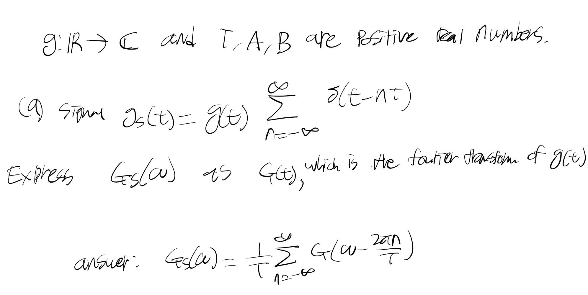 Give me the solution Fourier transform