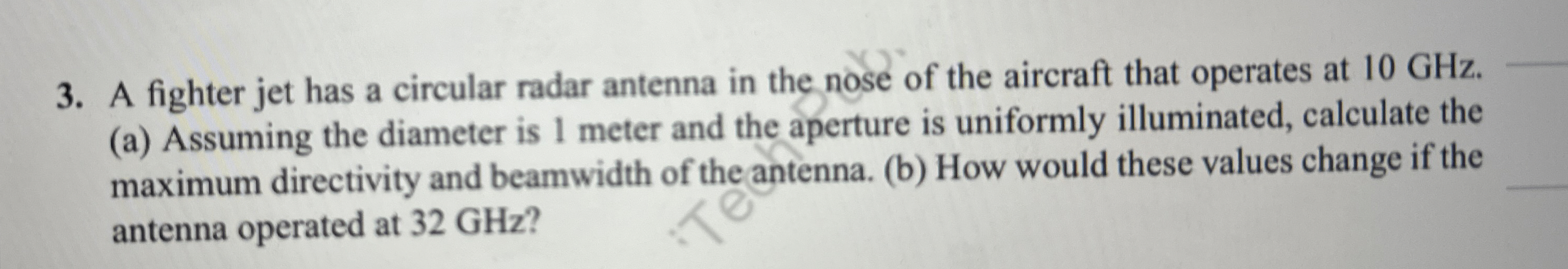 A fighter jet has a circular radar antenna in the