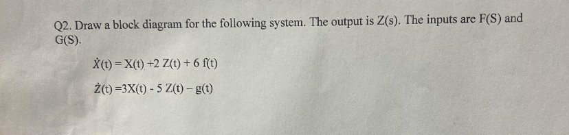 Q 2 . Draw a block diagram for the following