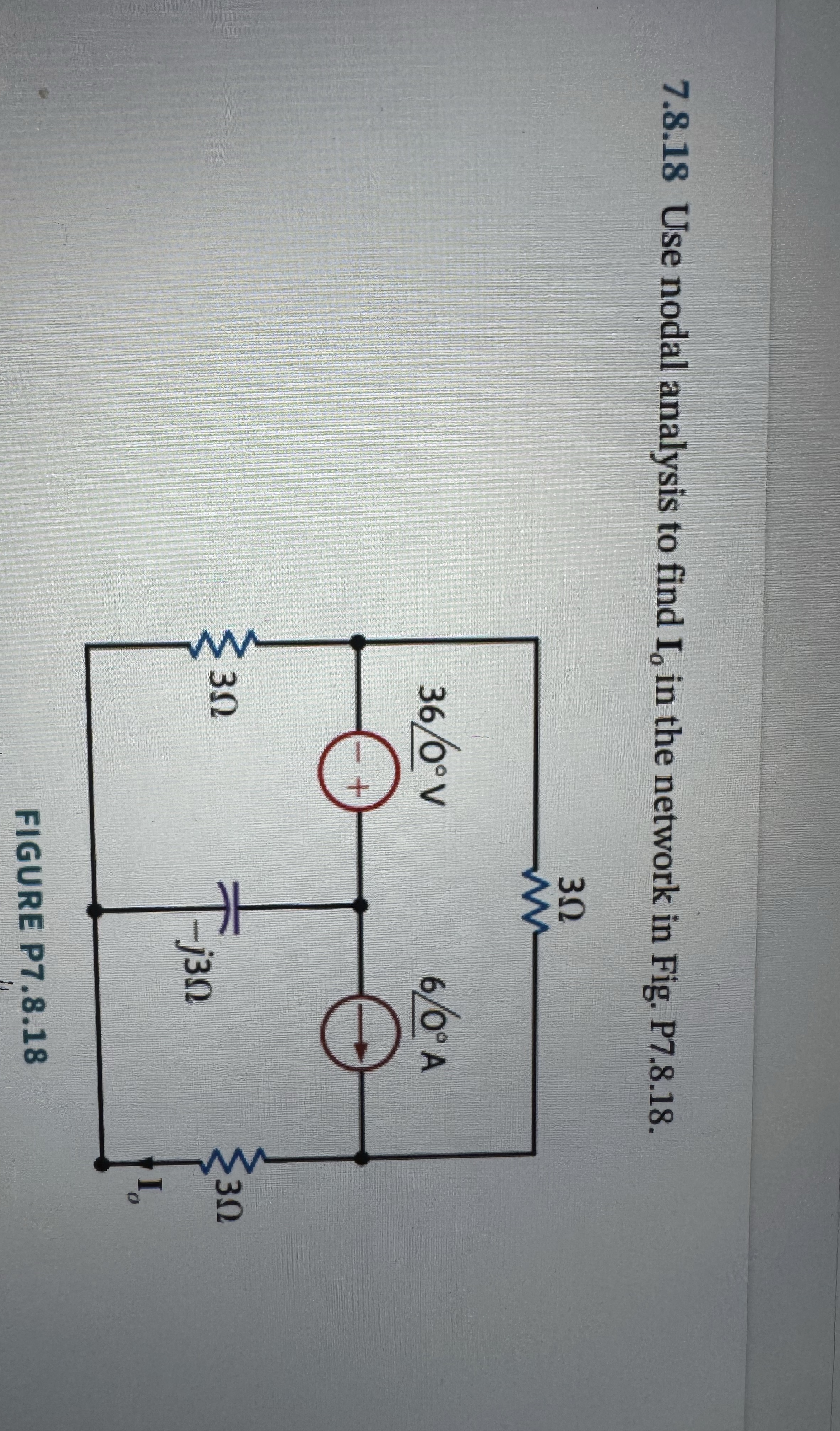 7 . 8 . 1 8 Use nodal analysis to find I o in the