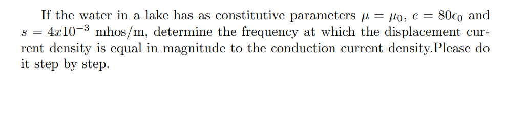 If the water in a lake has as constitutive