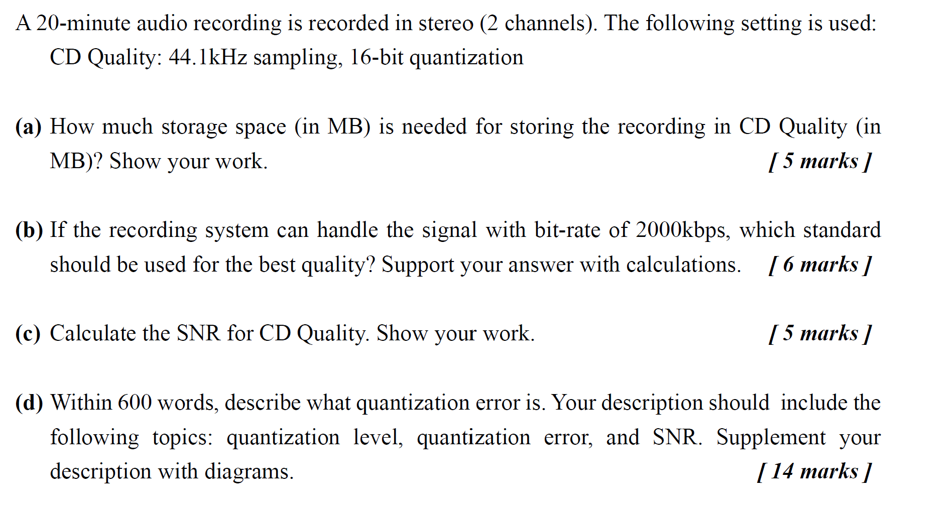 A 2 0 - minute audio recording is recorded in