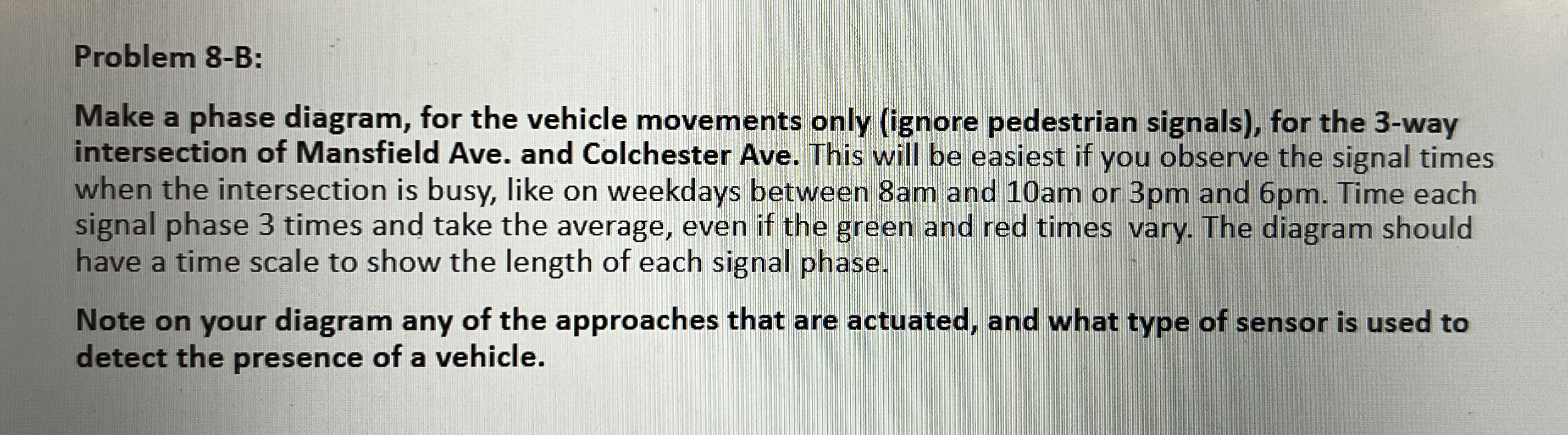 Problem 8 - B: Make a phase diagram, for the
