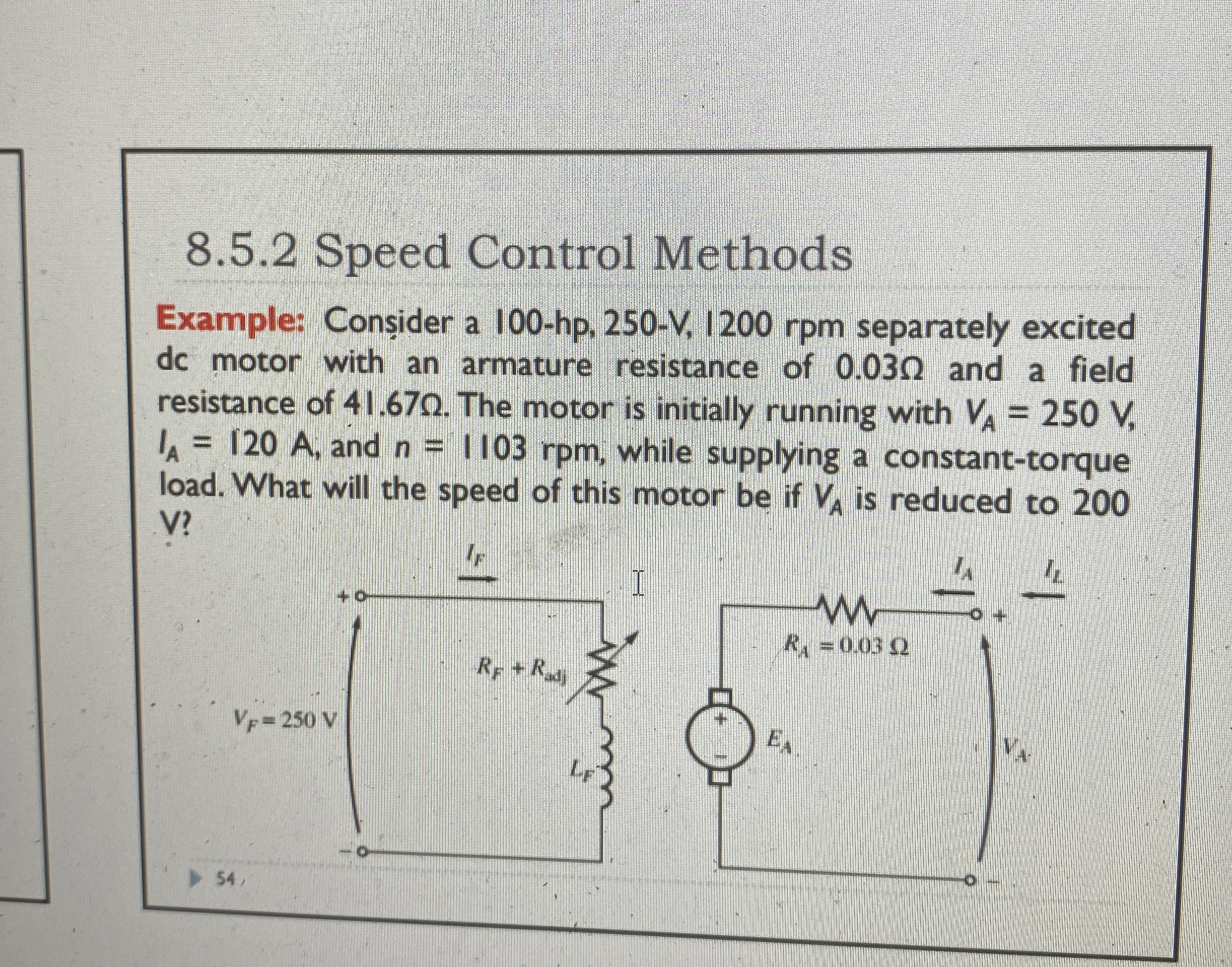 8 . 5 . 2 Speed Control Methods Example: Con ider