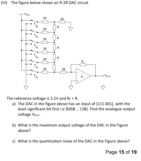 ( IV ) The figure below shows an R - 2 R DAC