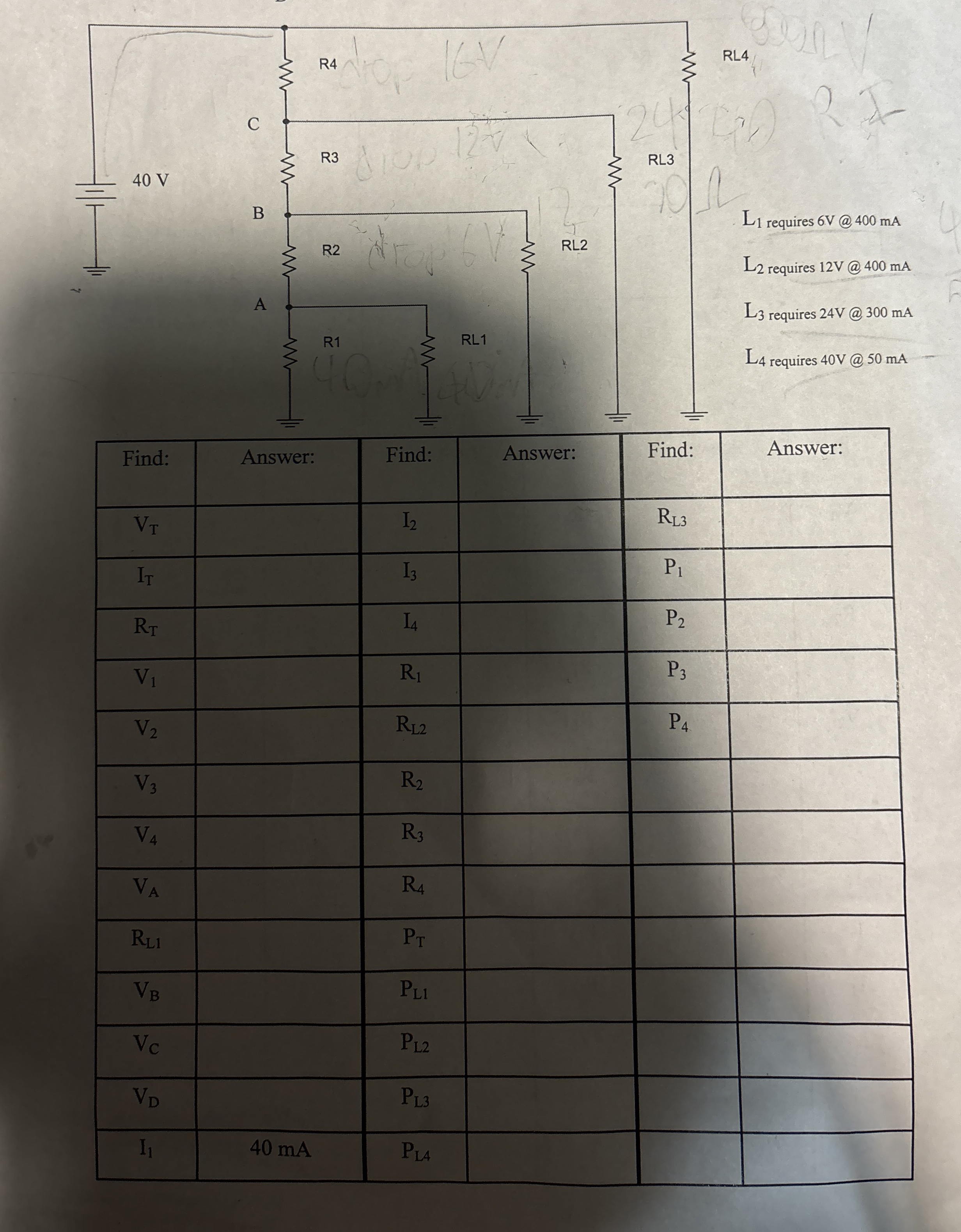 4 0 0 mA ( ) 4 0 0 mA @ 3 0 0 mA @ 5 0 mA \ table