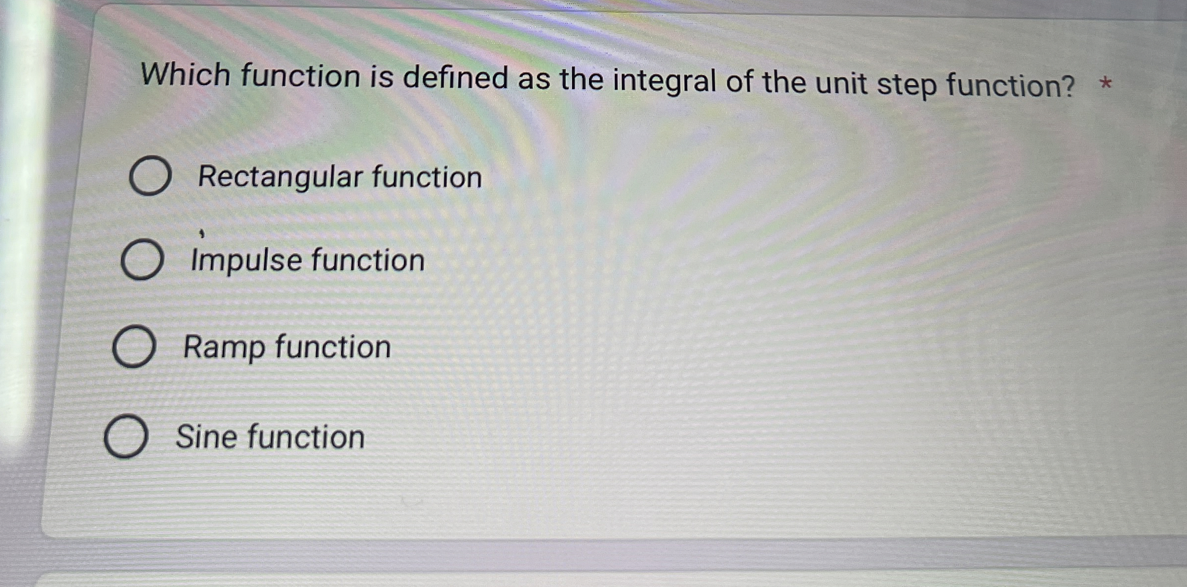 Which function is defined as the integral of the