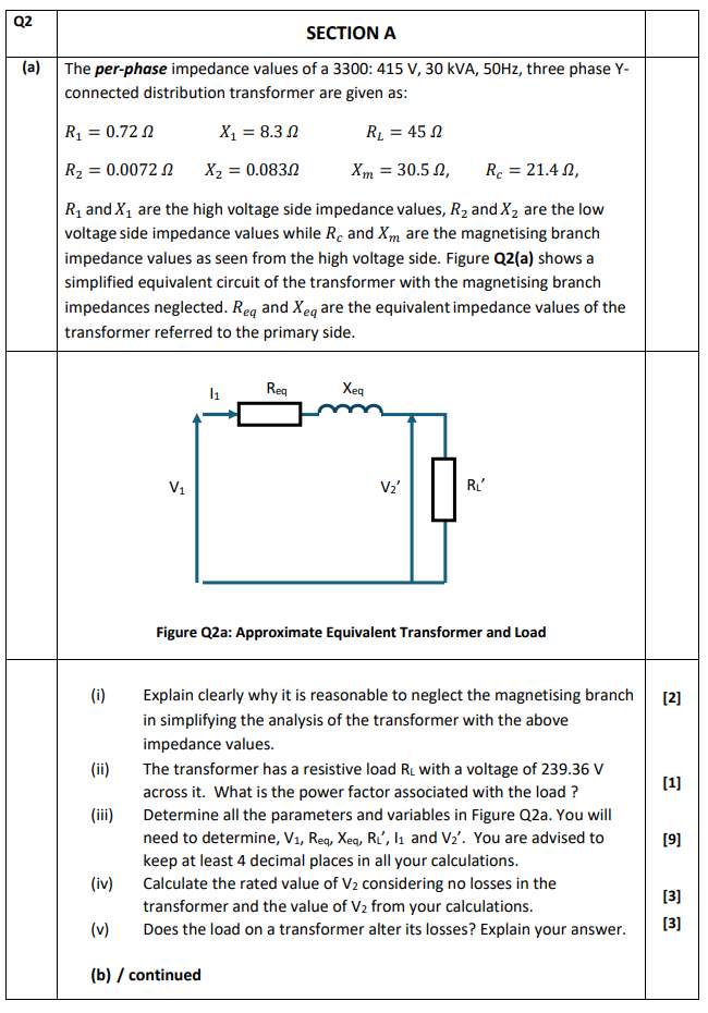 he per - phase impedance values of a 3 3 0 0 : 4
