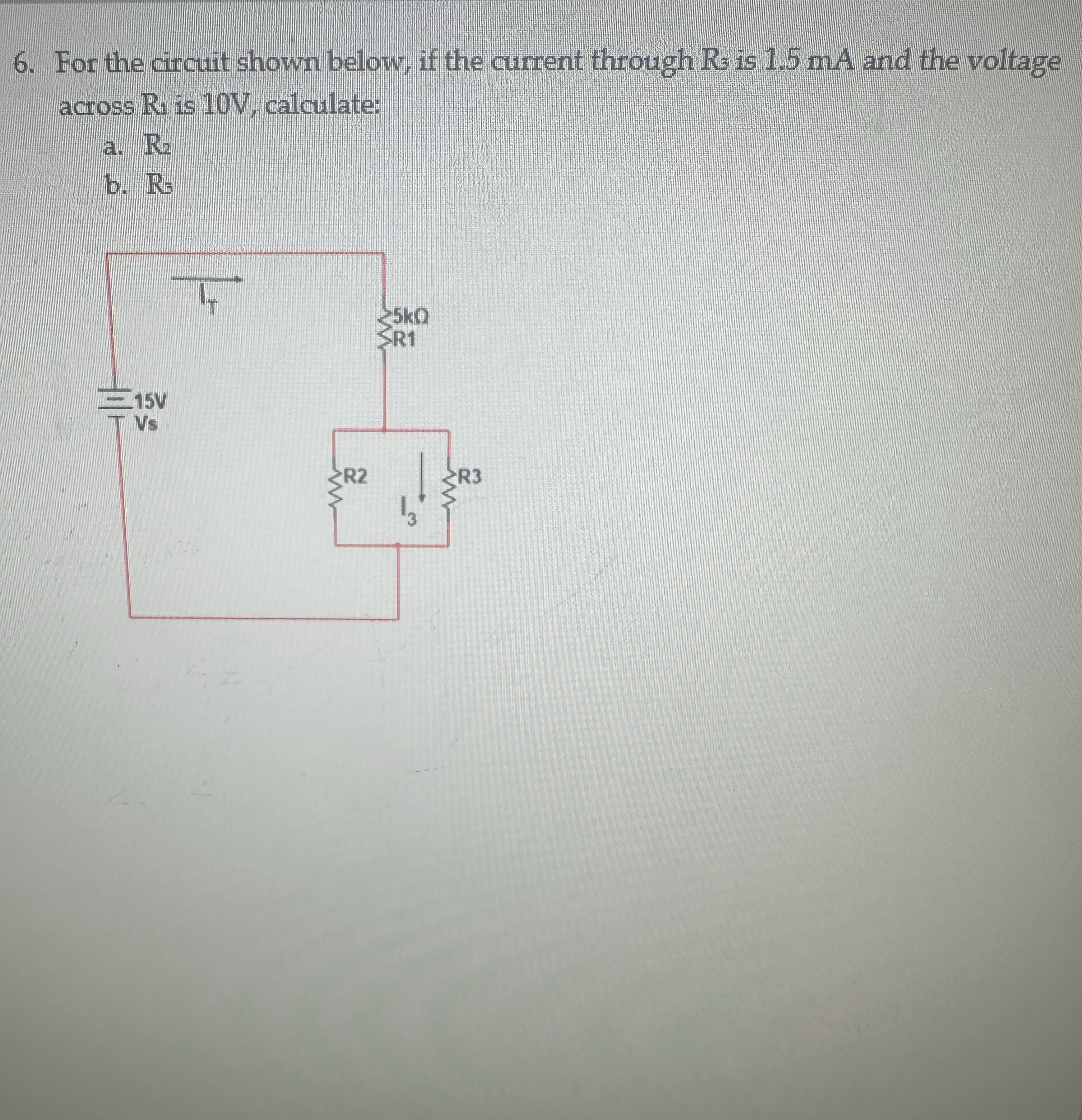 For the circuit shown below, if the current