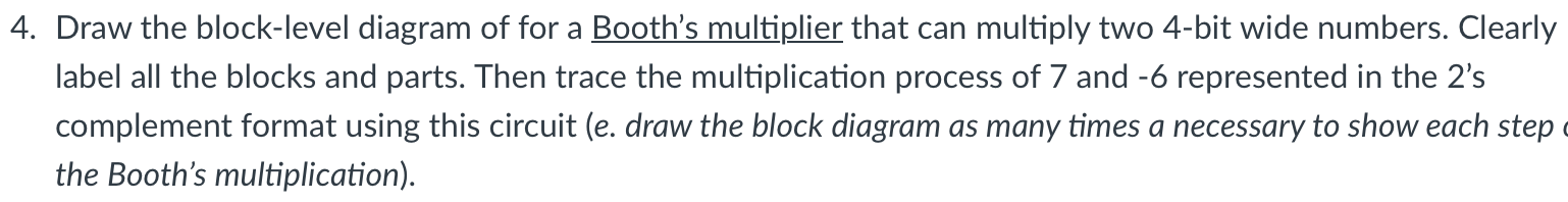 4 . Draw the block - level diagram of for a