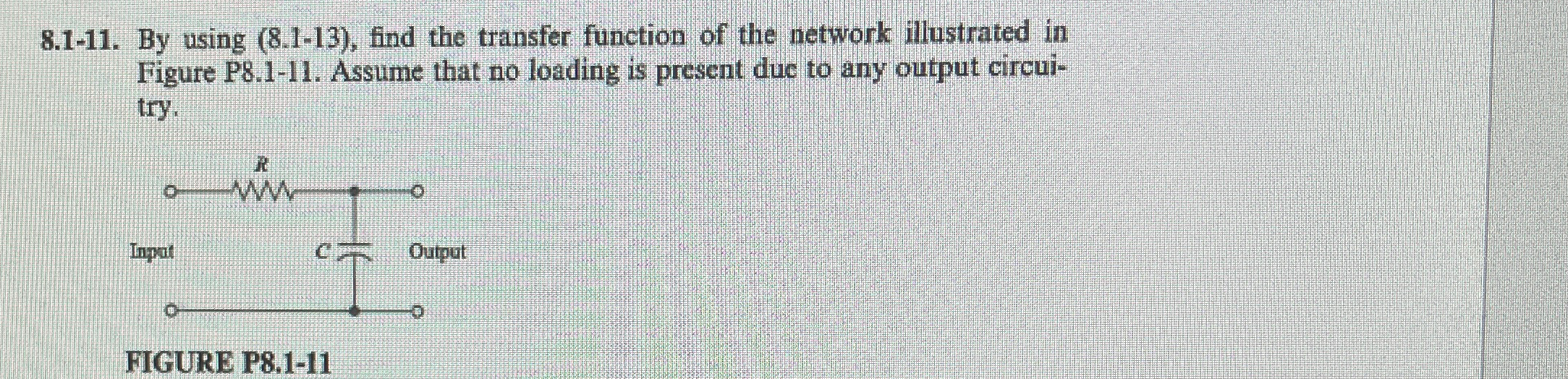 8 . 1 - 1 1 . By using ( 8 . 1 - 1 3 ) , find the