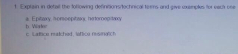 Explain in detail the following definitions /