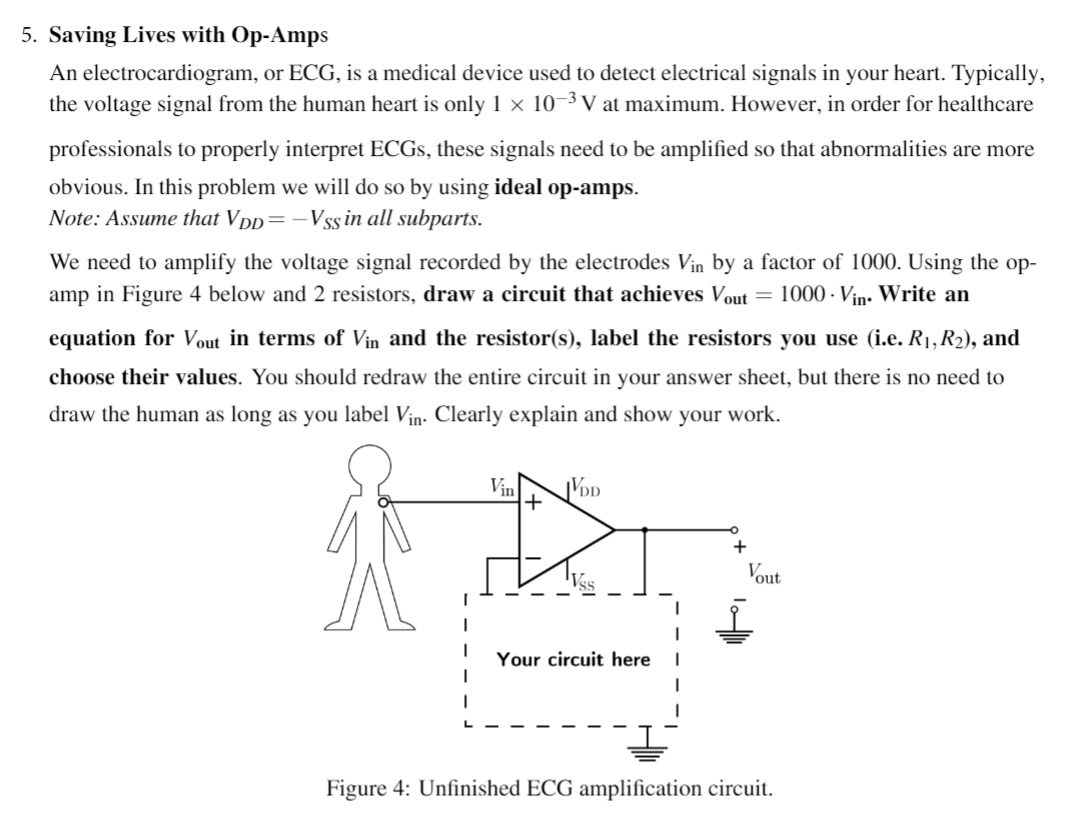 Saving Lives with Op - Amps An electrocardiogram,