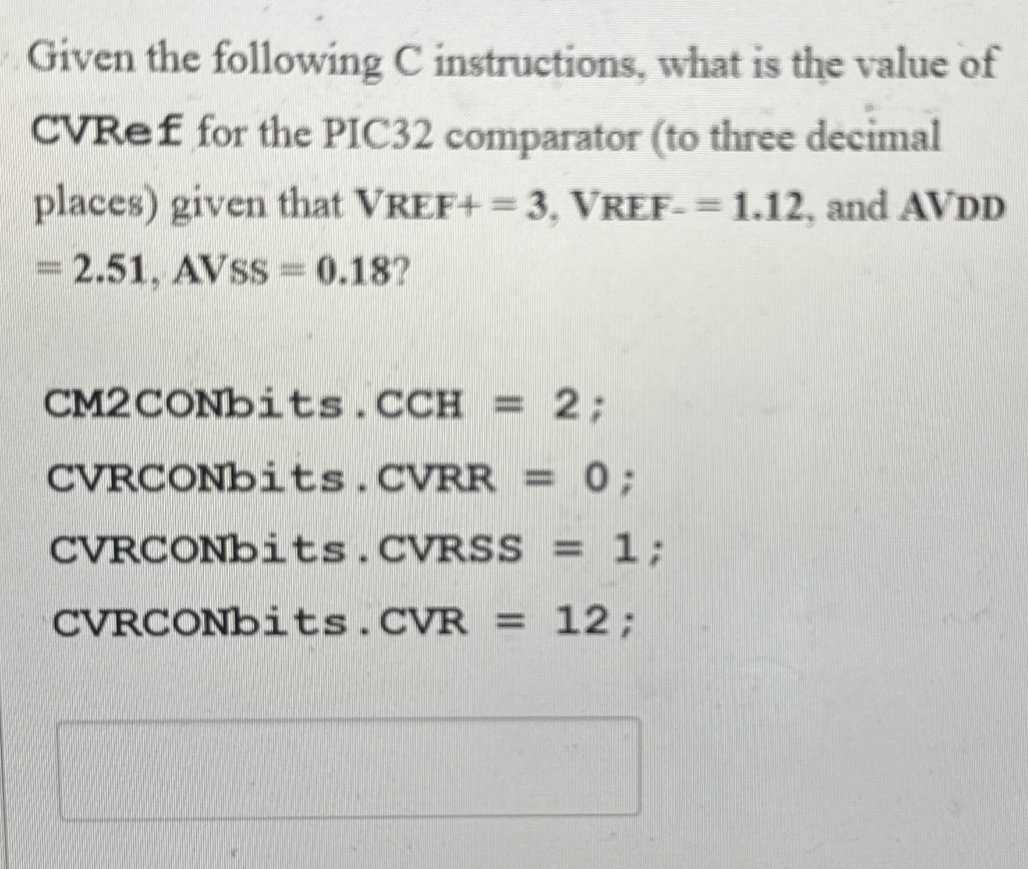 Given the following C instructions, what is the