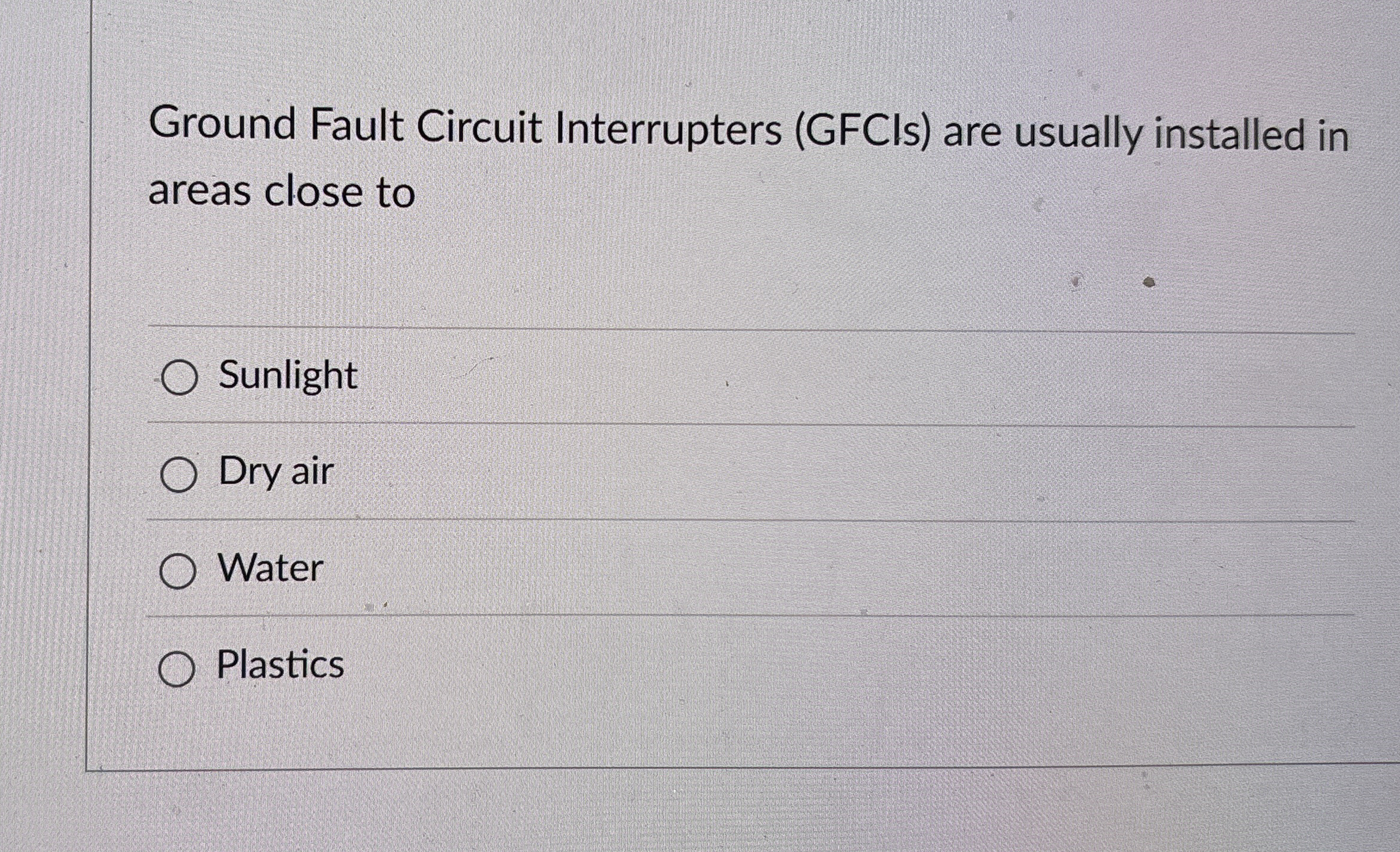 Ground Fault Circuit Interrupters ( GFCIs ) are