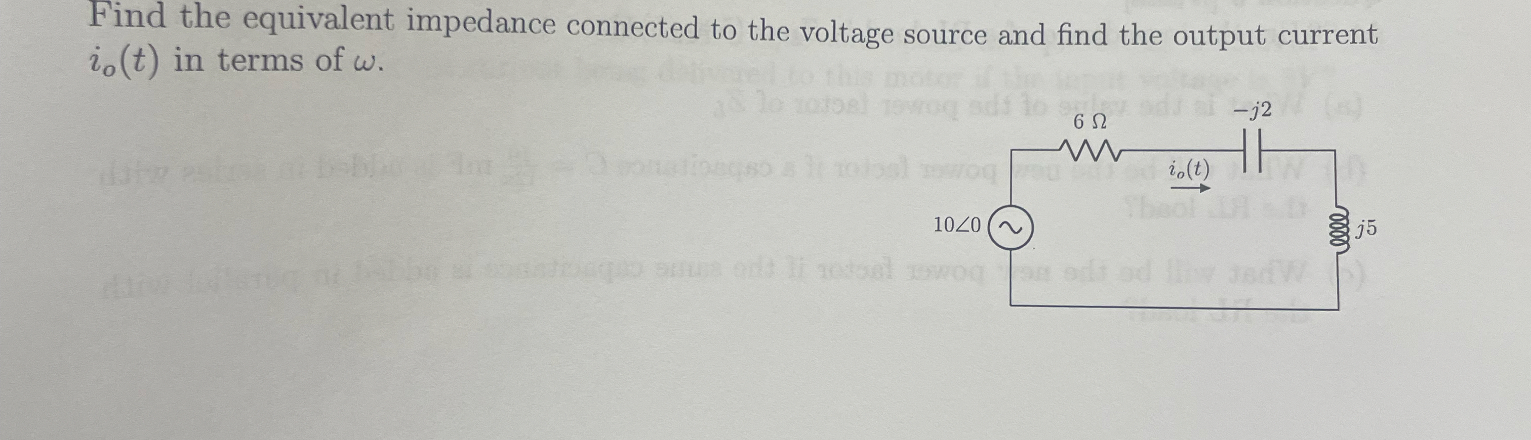 Find the equivalent impedance connected to the