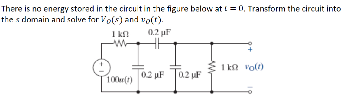 There is no energy stored in the circuit in the