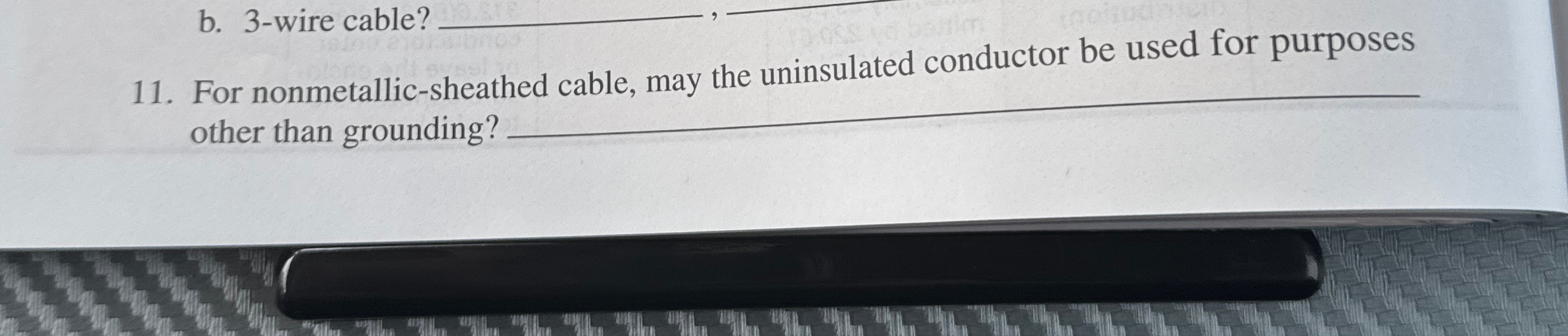 1 1 . For nonmetallic - sheathed cable, may the