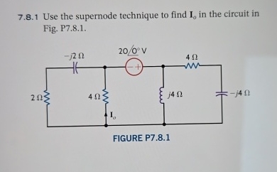7 . 8 . 1 Use the supernode technique to find I o