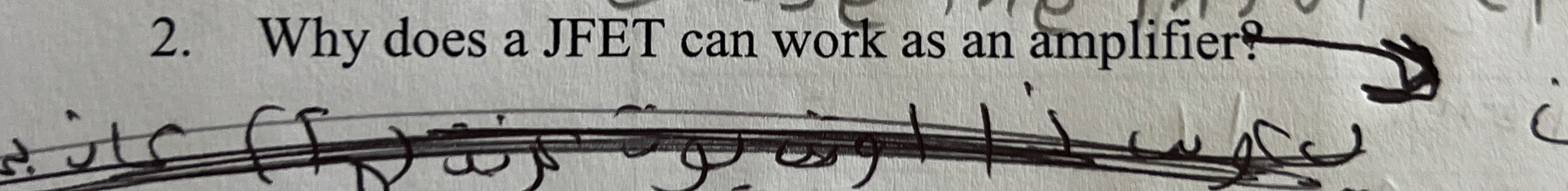 Why does a JFET can work as an amplifier?
