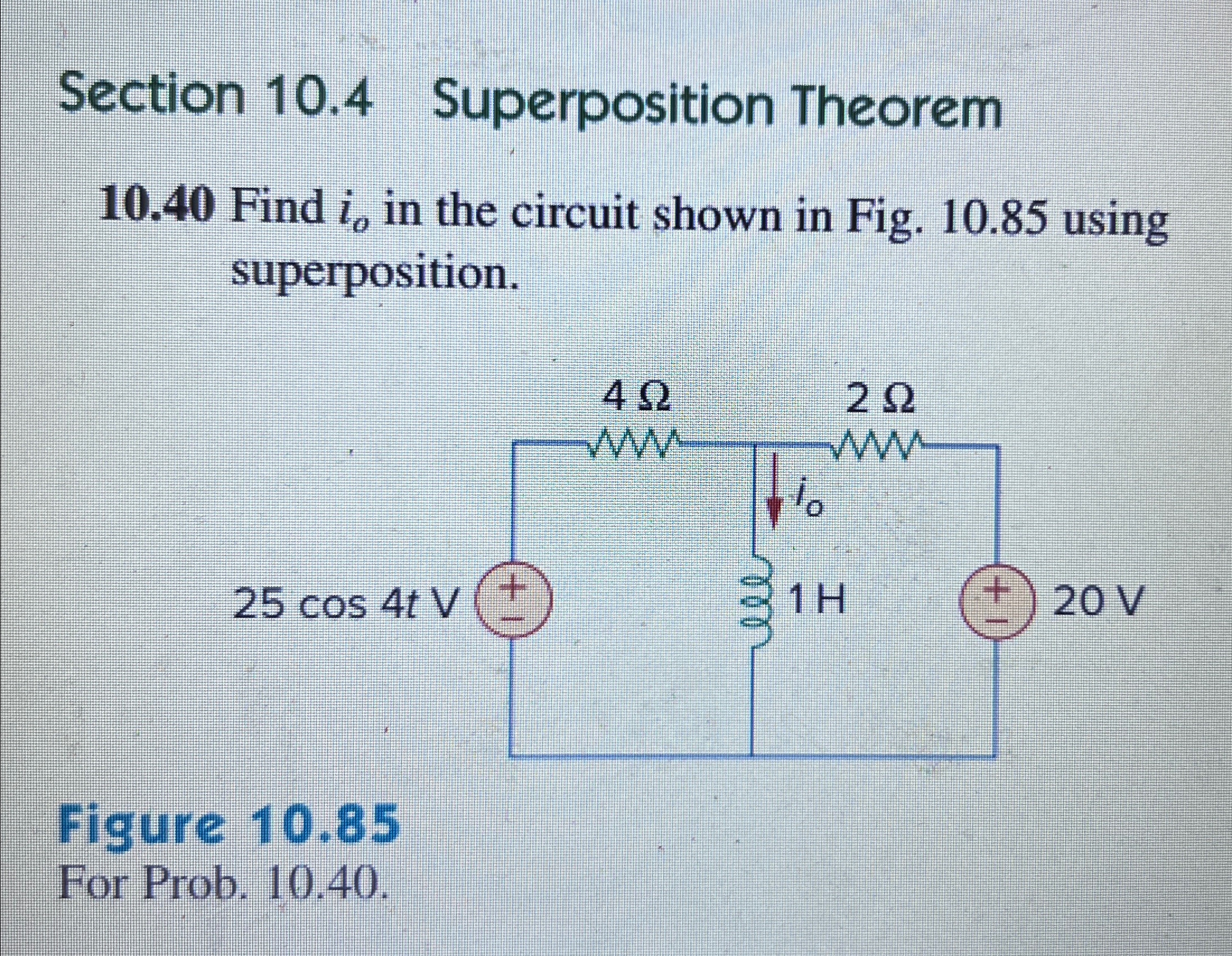Section 1 0 . 4 Superposition Theorem 1 0 . 4 0