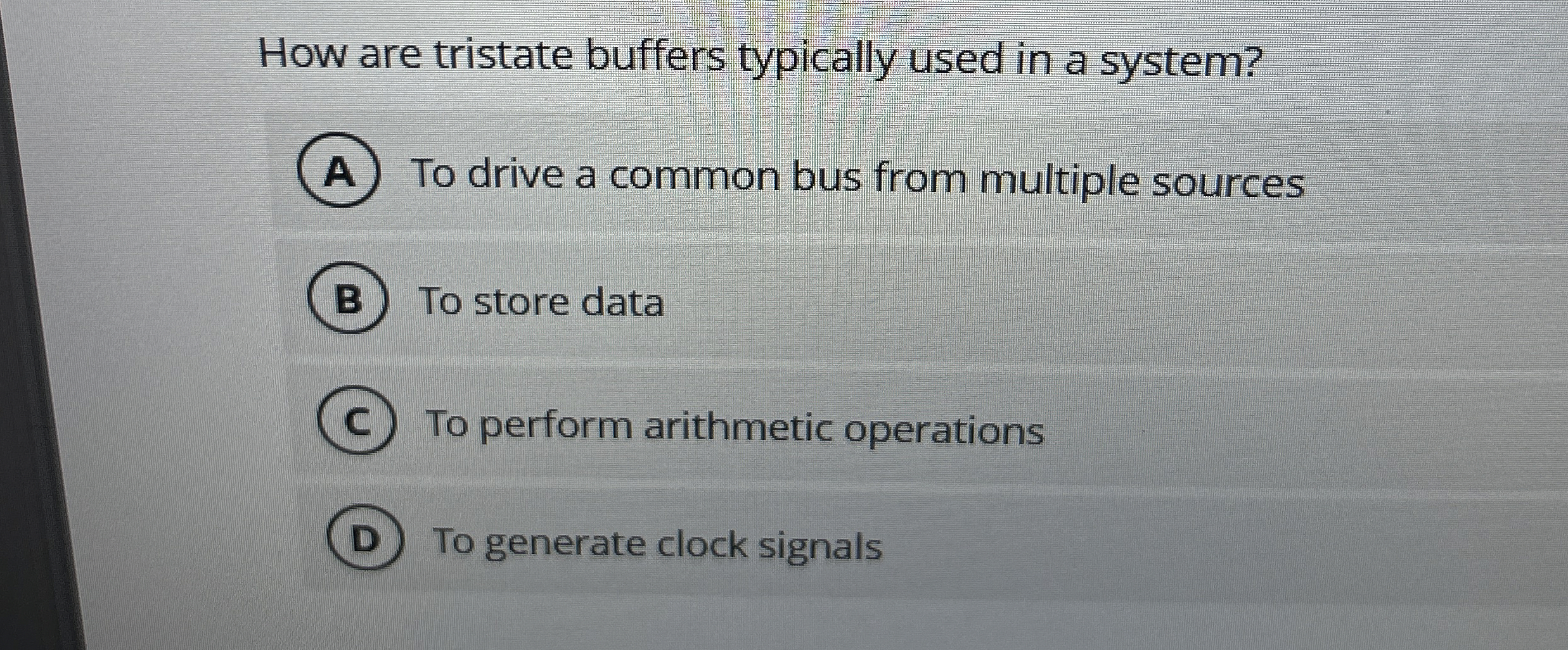 How are tristate buffers typically used in a