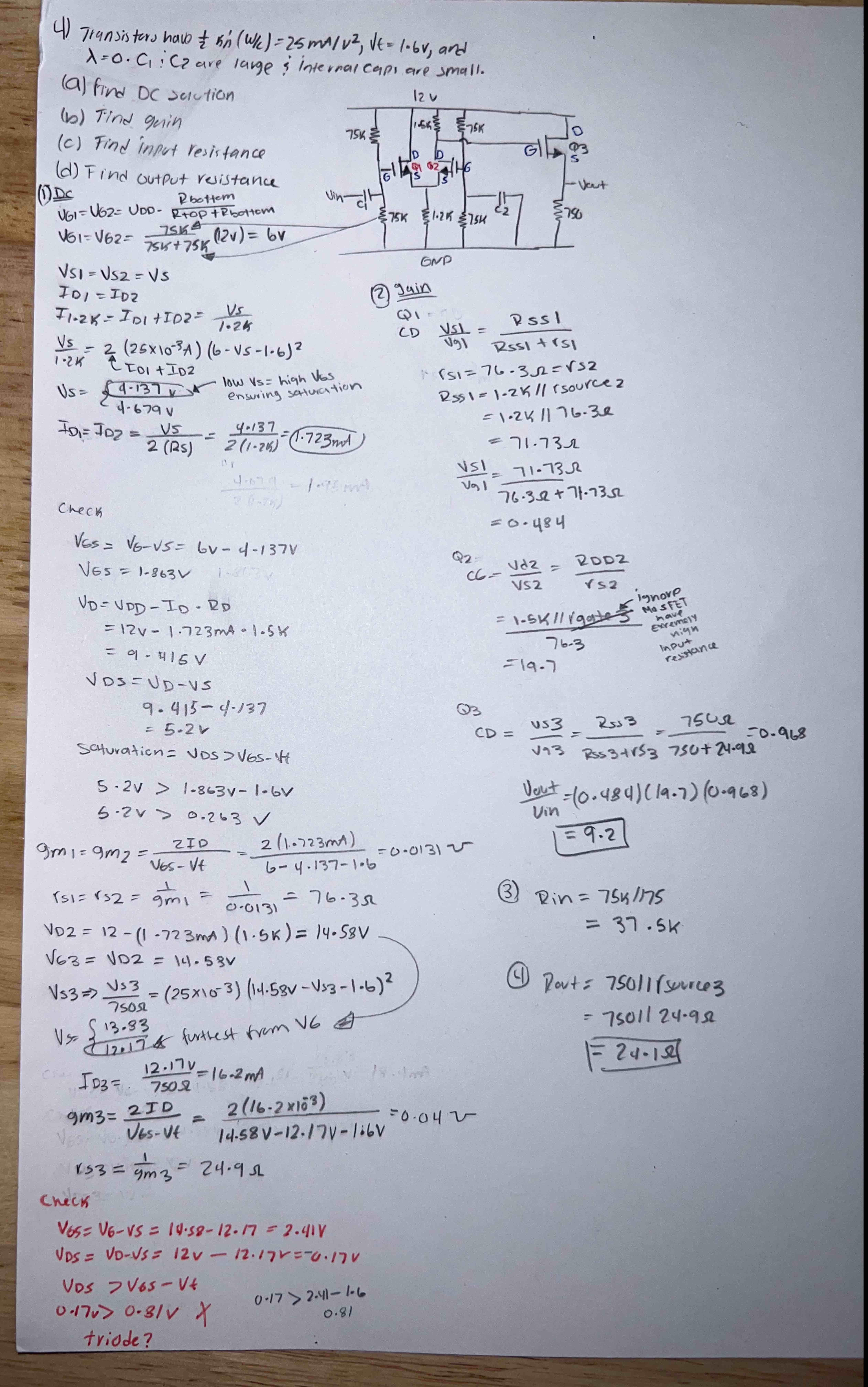 Can you go over my solution, whenever I check my