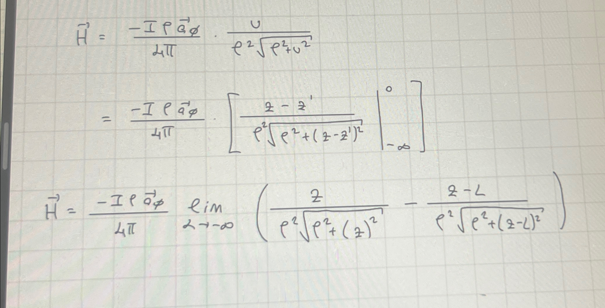 Please solve the last limet written down below [