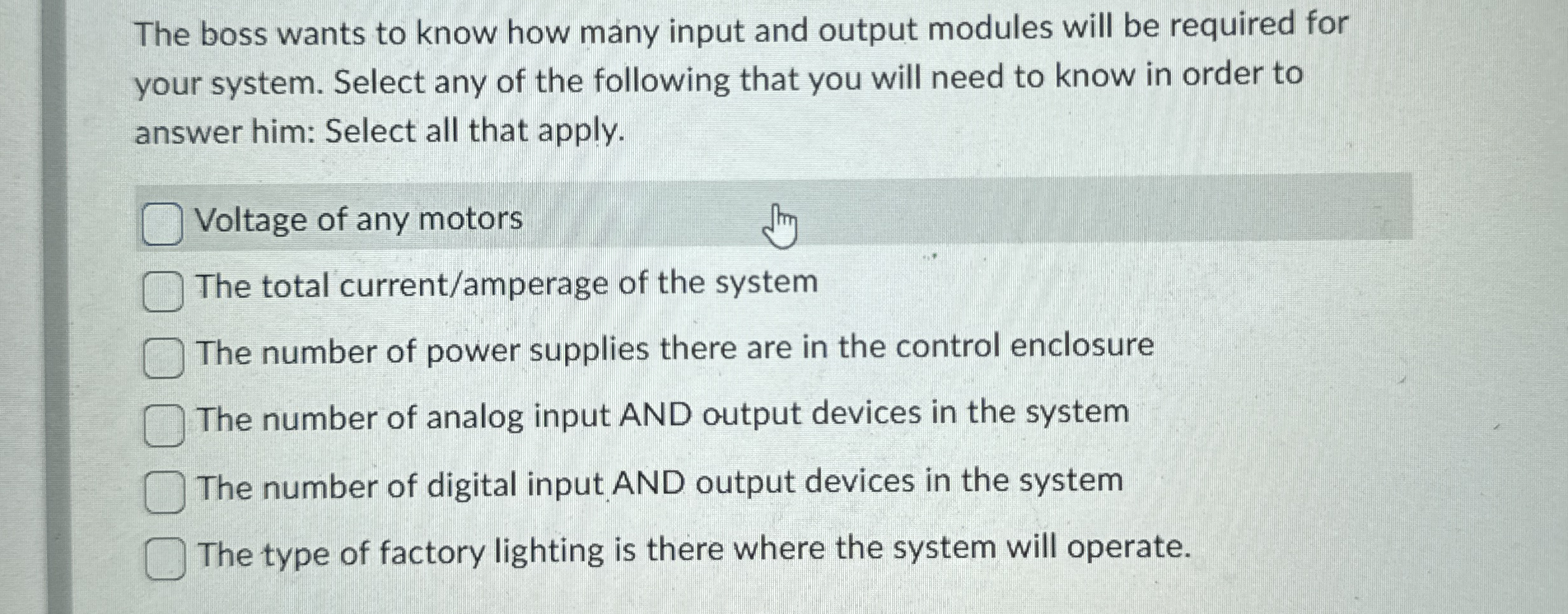 The boss wants to know how many input and output
