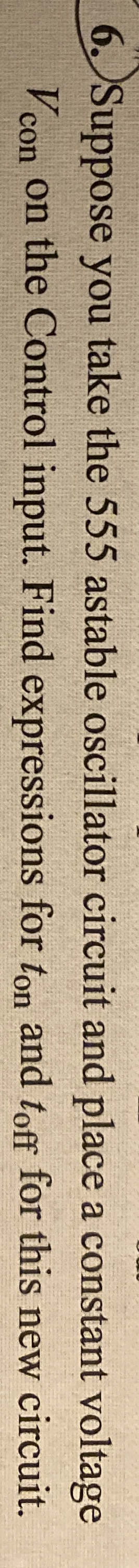 Suppose you take the 5 5 5 astable oscillator