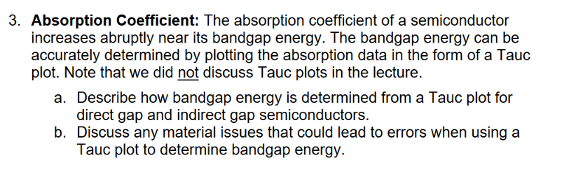 3 . Absorption Coefficient: The absorption