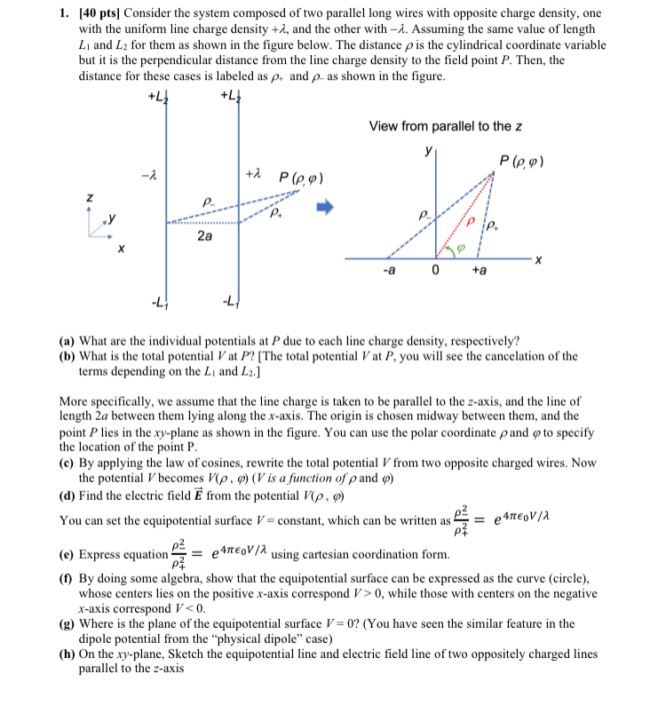[ 4 0 pts ] Consider the system composed of two