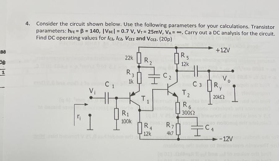 Consider the circuit shown below. Use the