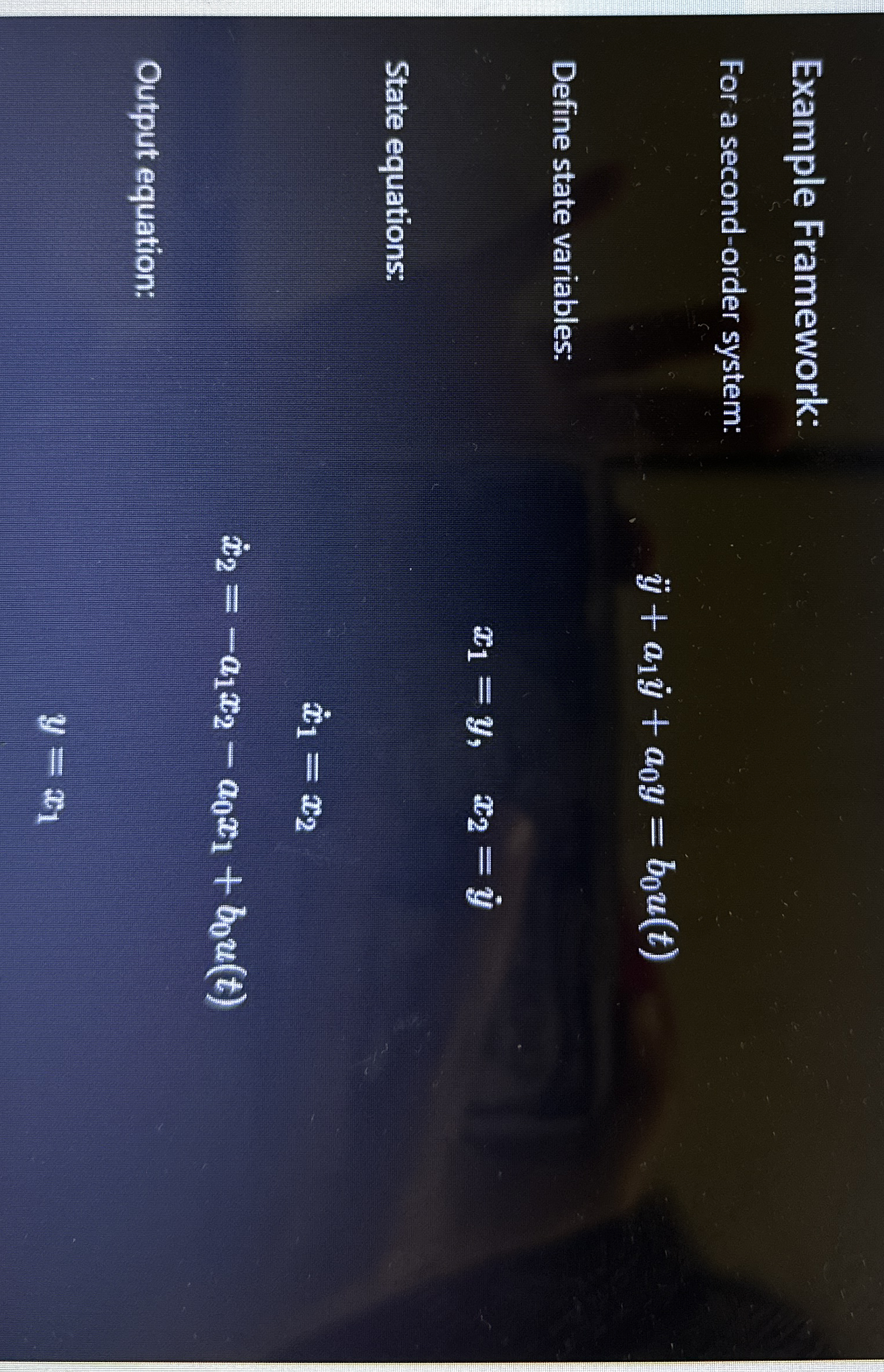 DRAW THE BLOCK DIAGRAM Example Framework: For a