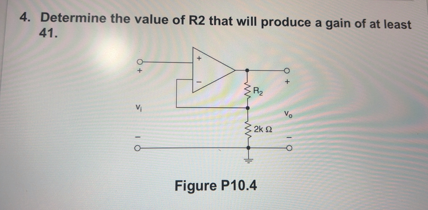 Determine the value of R 2 that will produce a