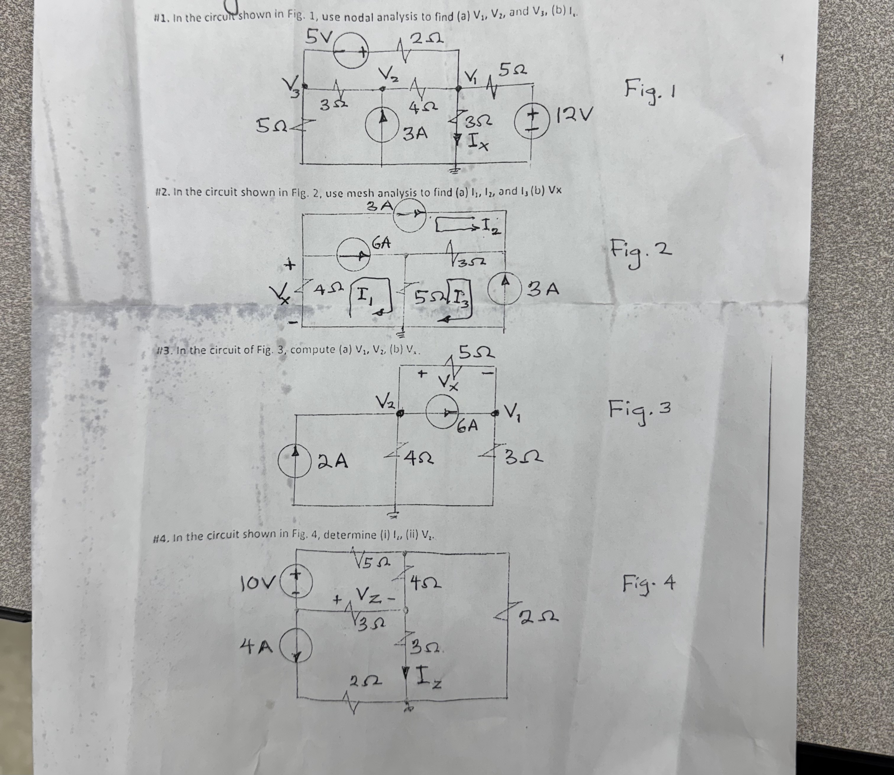 H 1 . In the circul shown in Fig. 1 , use nodal