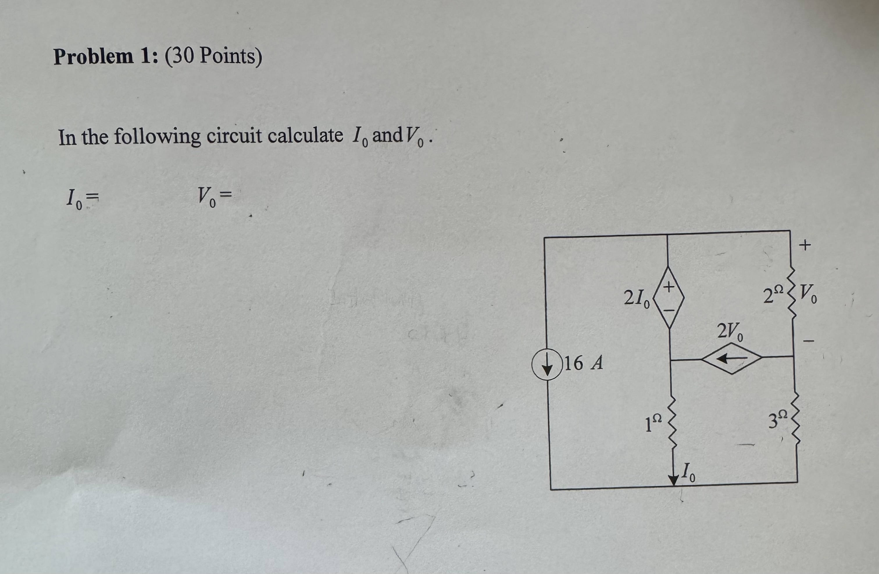 Problem 1 : ( 3 0 Points ) In the following