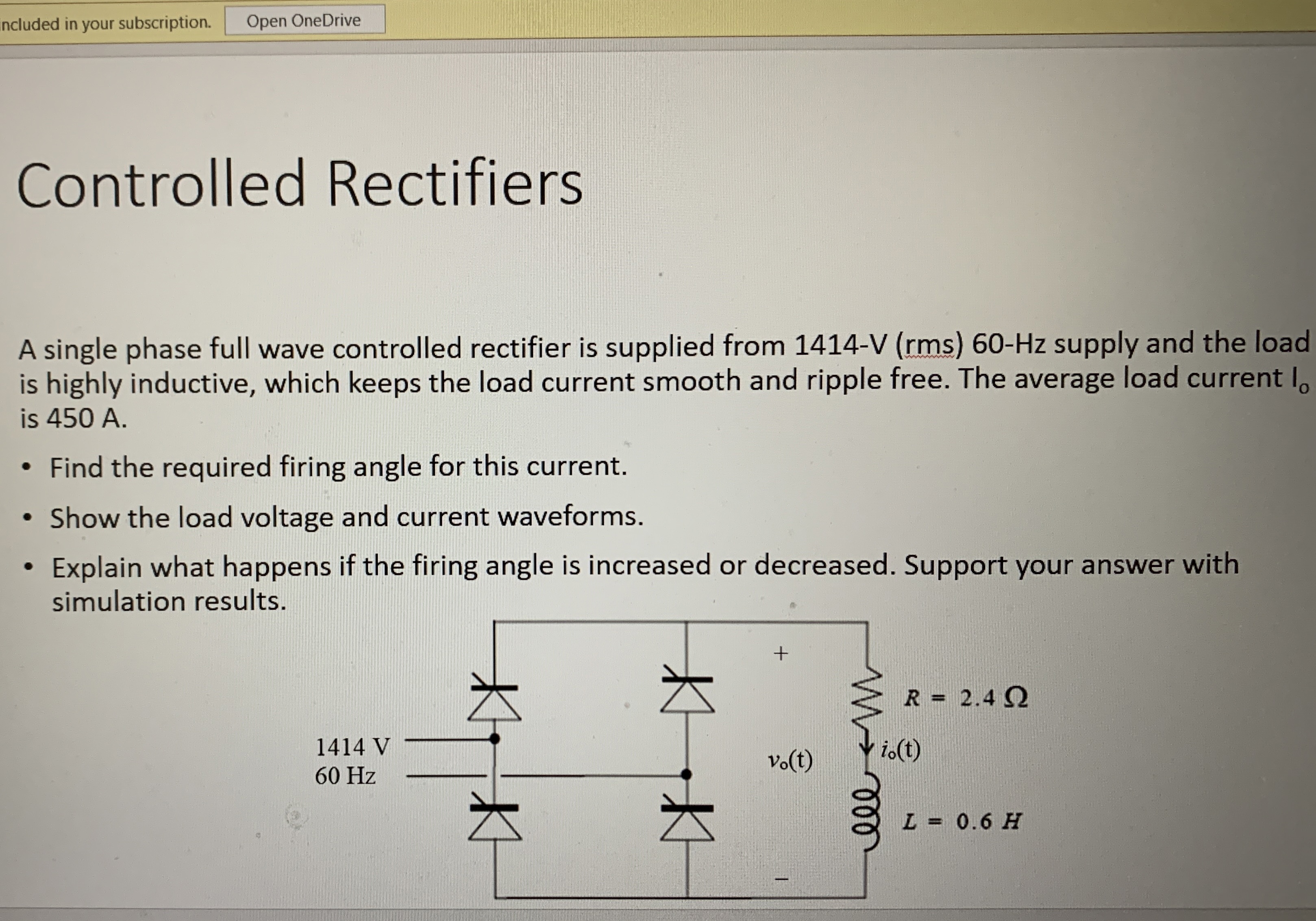 Controlled Rectifiers A single phase full wave
