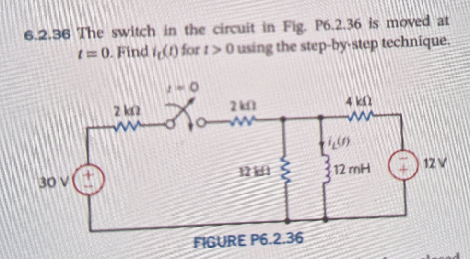 6 . 2 . 3 6 The switch in the circuit in Fig. P 6