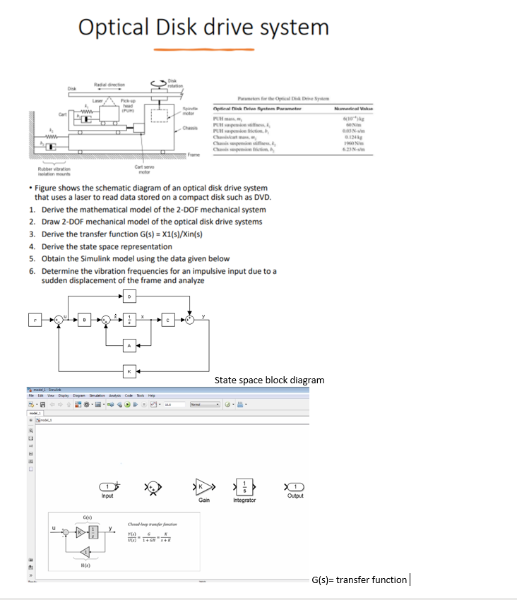 I would like two Simulink state space blocks