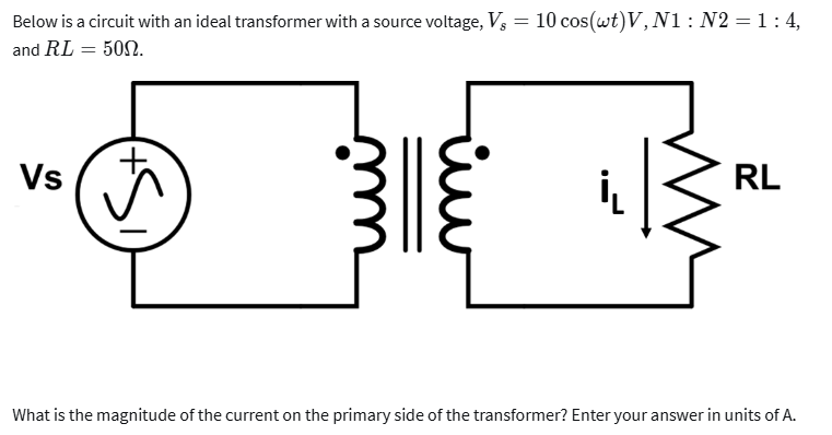 What is the magnitude of the current on the