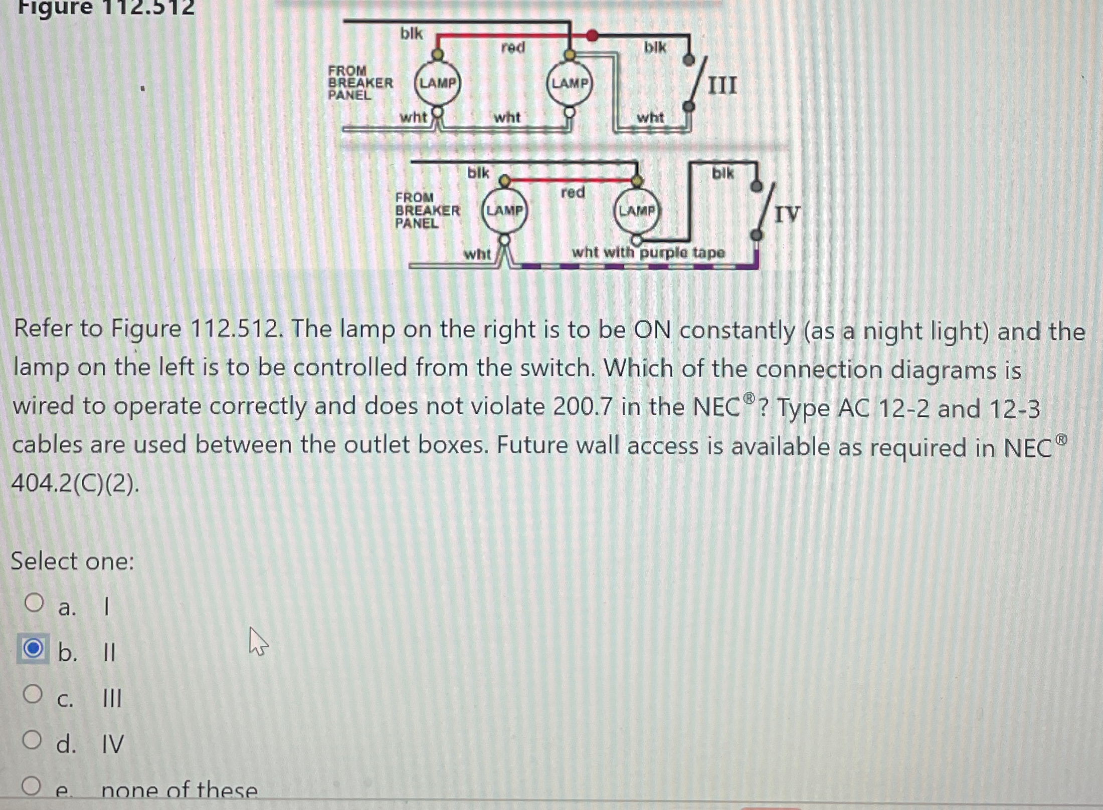 Refer to Figure 1 1 2 . 5 1 2 . The lamp on the
