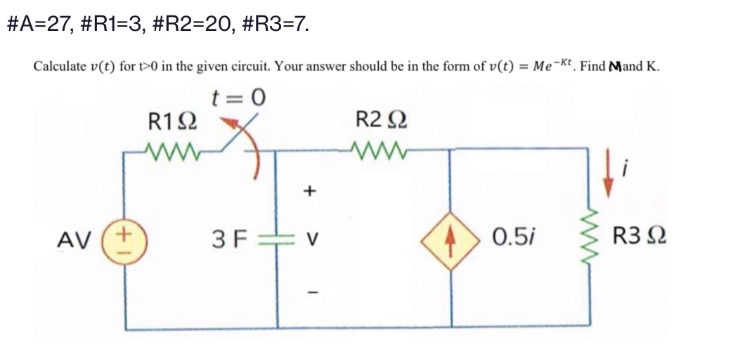# A = 2 7 , # R 1 = 3 , # R 2 = 2 0 , # R 3 = 7 .