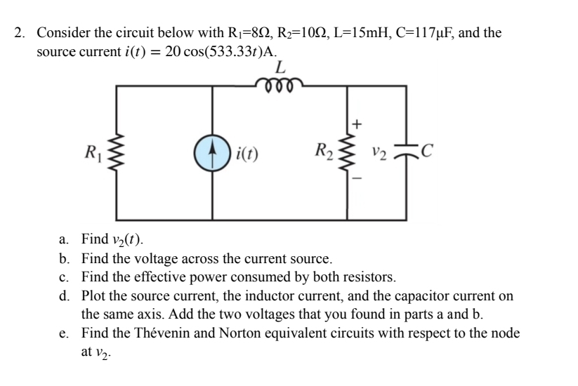 Consider the circuit below with R 1 = 8 , R 2 = 1